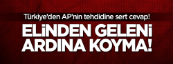Türkiye'den AP'ye sert cevap: Elinden geleni ardına koyma!
