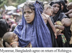 Myanmar, Bangladesh agree on return of Rohingya