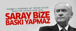 Bahçeli: Saray bize baskı yapmaz