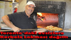 Ünlü pizzacı Toronto’daki evsizlere Kerbela Lokması dağıttı