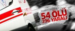 Bayramın 3 günlük acı bilançosu: 54 ölü, 396 yaralı