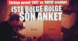 İşte bölge bölge son anket!..