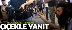 İslam karşıtı eyleme çiçekle yanıt..