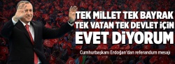 Cumhurbaşkanı Erdoğan'dan referandum mesajı!..