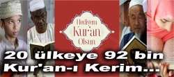 Diyanet Vakfı'ndan 20 ülkeye 92 bin 89 Kur'an-ı Kerim..
