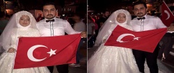 Düğün gecesi 'demokrasi nöbeti' tuttular