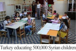 Turkey educating nearly 500,000 Syrian children