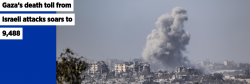 Gaza’s death toll from Israeli attacks soars to 9,488
