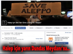 Halep için ses ver!.. Yarın Dundas Meydanı'ndayız..