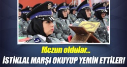 İstiklal marşı okuyup mezun oldular!..