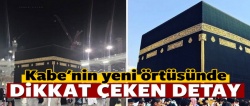 Kabe'nin örtüsünde dikkat çeken detay..