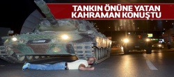Darbecileri durdurmak için tankın önüne yattı!