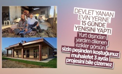 Antalya'da yangından etkilenen yaşlı çiftin evi 15 günde yapıldı