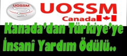 UOSSM-Kanada’dan Türkiye’ye İnsani Yardım Ödülü..