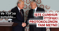 İşte Cumhur İttifakı protokolünün tam metni!..