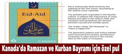 Kanada'da Ramazan ve Kurban Bayramı için özel pul