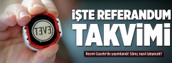 Referandum takvimi Resmi Gazete'de..