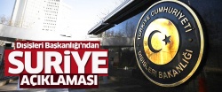 Dışişleri Bakanlığı'ndan 'Suriye' açıklaması