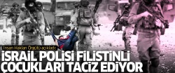 İsrail polisi Filistinli çocukları taciz ediyor