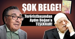 Teröristbaşından Aydın Doğan’a teşekkür!