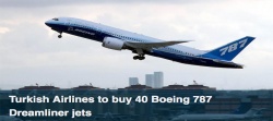 Turkish Airlines to buy 40 Boeing 787 Dreamliner jets