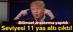 Trump'ın seviyesi "11 yaş altı" çıktı!