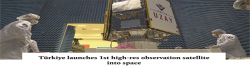 Türkiye launches 1st high-res observation satellite into space