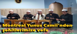 Montreal Yunus Camii’nde şehitlerimize vefa
