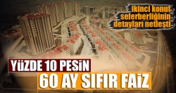 Kimse evsiz kalmasın.. Yüzde 10 peşin 60 aya sıfır faiz!..