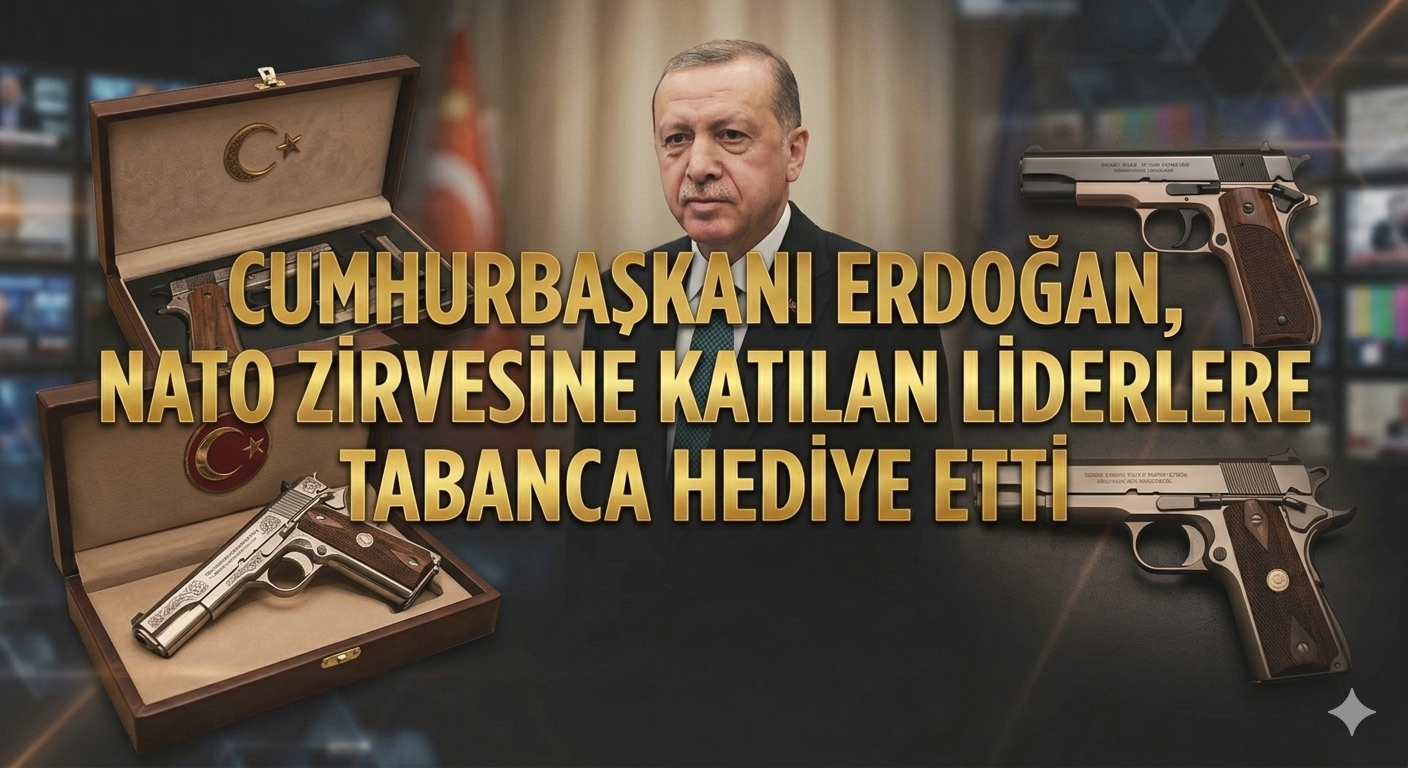 Cumhurbaşkanı Erdoğan, NATO zirvesine katılan liderlere tabanca hediye etti