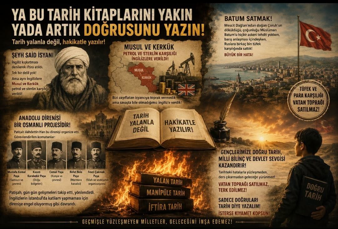 YA BU YALANCI TARİH KİTAPLARINI YAKIN YA DA ARTIK DOĞRUSUNU YAZIN!